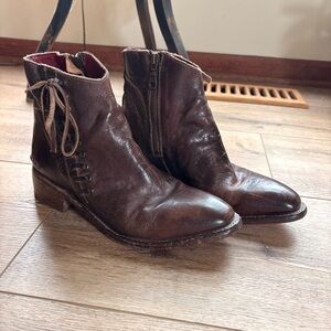 BEDSTU Brown Leather Ankle Boots